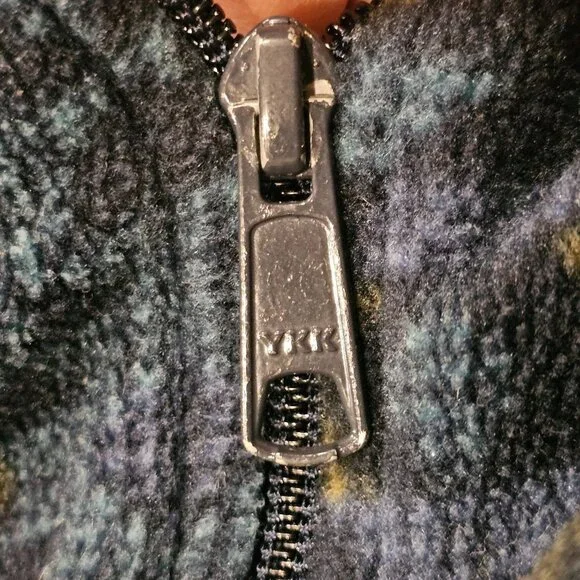 Columbia Steens Jacket Southwest Aztec Tribal Zip Up Fleece Blue Mens Sz L Large - Picture 11 of 13